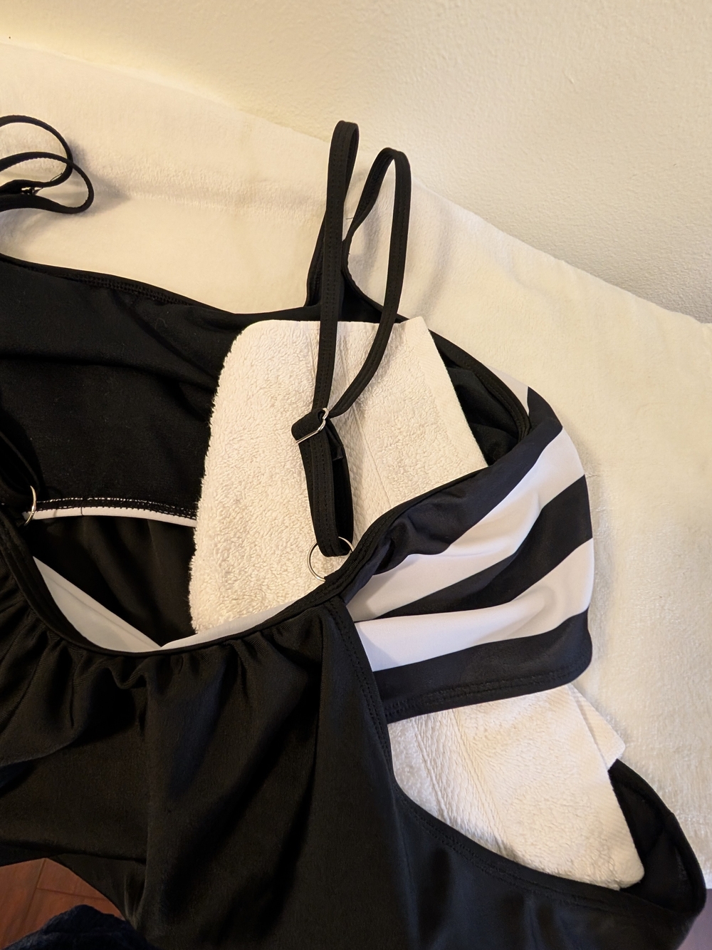 Hanna Nikole Black Striped Tankini Swim Shorts Set 20W - Picture 7 of 15
